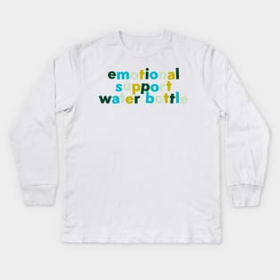 Emotional support water bottle summer forest Kids Long Sleeve T-Shirt